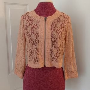 NWT Forever 21 Dusty Rose Lace Jacket size M